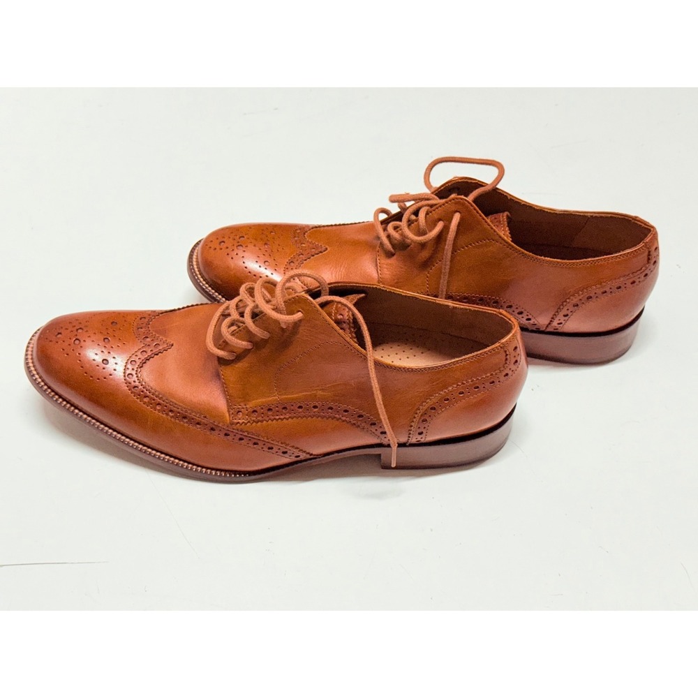 Cole Haan Men's Tan Leather Wingtip Oxford Dress Shoes Size 11.5 M C22265